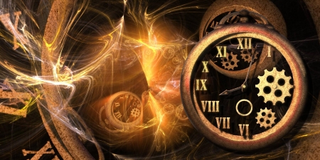 time machine - clock, abstract, watch, time