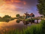 Lake Sunset in Holland