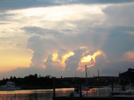 After the Thunderstorm-2 - thunderstorm, sky, boats, south carolina, georgetown