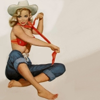 Cowgirl Rodeo Art..