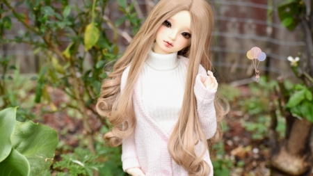 Cute Doll - doll, face, long hair, girl