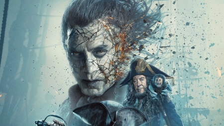 Pirates of the Caribbean: Dead Men Tell No Tales (2017) - pirates of the caribbean, movie, blue, man, disney, poster