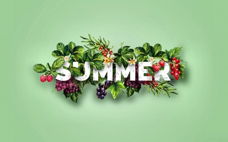 Summer F1C - scenery, summer, four seasons, artwork, beautiful, landscape, wide screen, illustration, painting, art