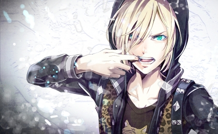 Yuri Plisetsky - male, yurio, yuri on ice, yuri plisetsky, Anime, tiger