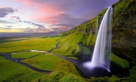 waterfall - cool, waterfall, fun, nature, mountain