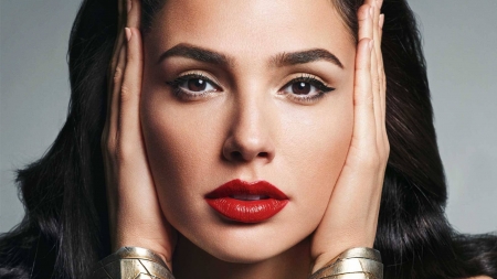 Gal Gadot - lips, woman, red, girl, beauty, face, Gal Gadot, actress