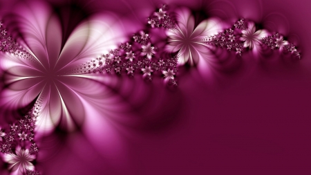 Abstract Flowers - pretty, abstract, Art, Flower