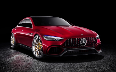 Mercedes Concept - Concept, Mercedes, fast, red