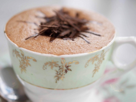 coffee - chocolate, coffee, spoon, saucer, cup