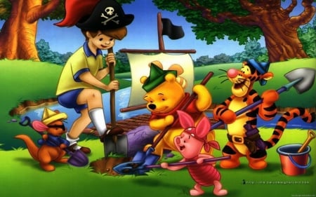 winnie the pooh - friends, winnie, pooh, tigger