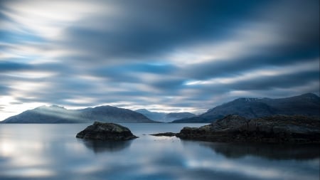 Amazing sky - ocean, nature, rocks, sky