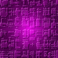 pcologist-Hieroglyphics-purple-patina-3d