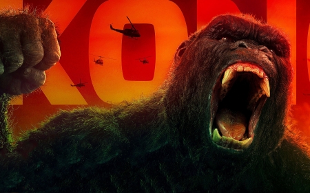 kong skull island - skull, island, ape, kong