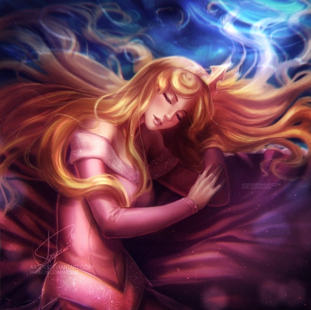 * - girl, sleepingbeauty, art, digital