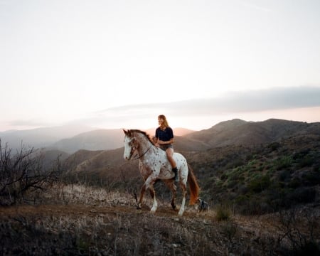 Big Sky Cowgirl. . - style, girls, mountains, western, women, ranch, outdoors, horses, brunettes, cowgirl, fun, female, boots