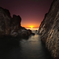 Sunrise on Rocky Coast