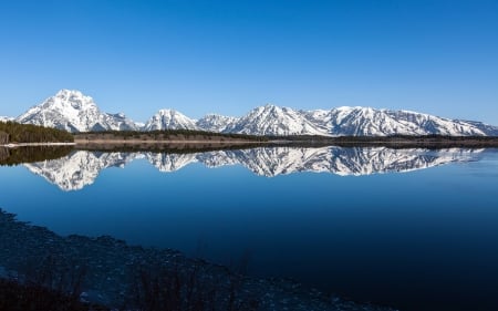 mountain reflection - lake, cool, reflection, fun, nature, mountain