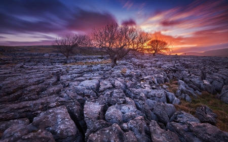 rocky sunset - nature, fun, rocky sunset, cool