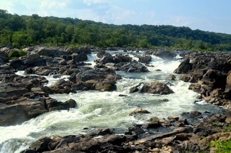 Great Falls on the Potomac River - nature, rivers, waterfalls, rocks