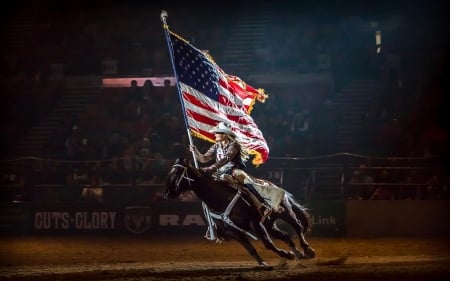 Let Freedom Ride. . - girls, women, style, fun, female, cowgirl, boots, hats, rodeo, western, horses, chaps, flag, blondes, ameircana, ranch