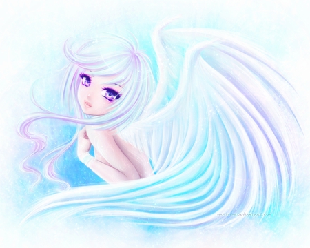 Frosty Angel - anime, girl, fantasy, angel