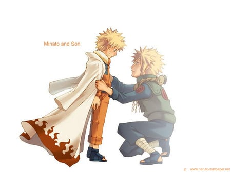 minato and son - anime, naruto