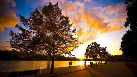 Evening Walk at Sunset Park