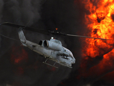 AH-1 Super Cobra - super cobra, fire, ah1