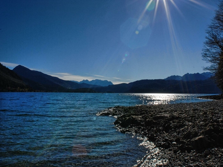 	A mountain lake in the bavarian alps - alps, lake, mountain, bavarian