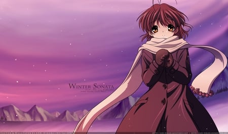 cold day - anime, nagisa, wallpaper, clannad