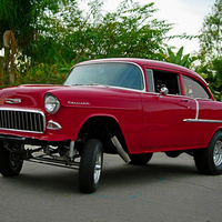 Red 1955 Chevy