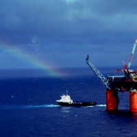 Rainbow Above the Ocean