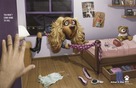 You won't come home to this - commercial, room, dog, creative, pink, funny, tiago hoisel dog, caine, add