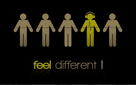 Feel Different - metal, fun, electronica, fitness partner, joy, music, christian, cool, rock, religious, love, dance, goth, motivational, wave, heaven, entertainment, headphones, exercise partner, happiness