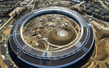 Apple Inc. Headquarters, Cupertino, California - architecture, apple, usa, headquarters