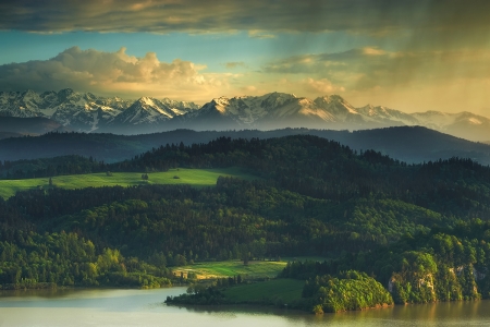 Tatra Mountains, Poland - morning, sky, landscape, clouds, sunrise