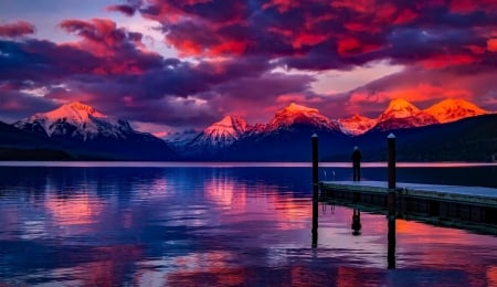 Lake Mcdonald,Montana - Montana, Lake, Nature, Sky