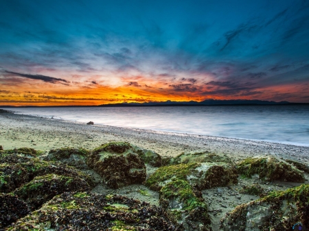 Joemma Beach State Park - nature, beach, clouds, sunset, sea