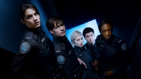 rookie blue - woman, rookie, blue, man, police