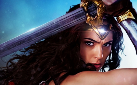 wonder woman - sword, woman, wonder, superhero