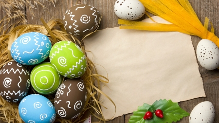 Easter Eggs - easter, decoration, holiday, eggs