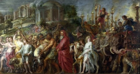 A Roman Triumph - painting, art, people, a roman tryumph, pictura, pieter paul rubens