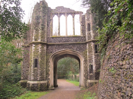 The Grange Ruins - woodland, stonework, ancient, architecture, follies, gateways