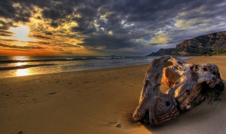 Beach Sunset - Sunset, Nature, Sea, Beach