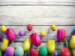 Easter Eggs and Tulips