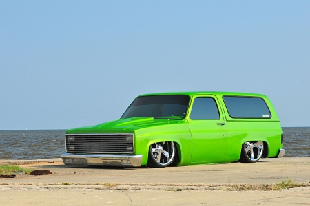 1981 K 5 Blazer - Bowtie, Gm, Slammed, Green