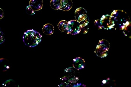 Bubbles - skin, soap, luminos, bubbles, texture, black