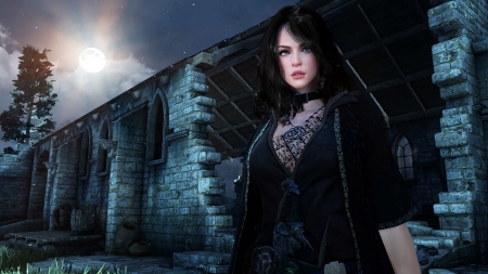 Fantasy girl - online, girl, game, black, fantasy, black desert