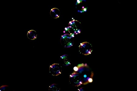 Bubbles - skin, soap, luminos, bubbles, texture, black