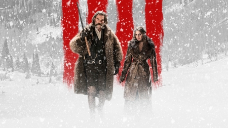 the hateful eight - hateful, woman, snow, man, wight